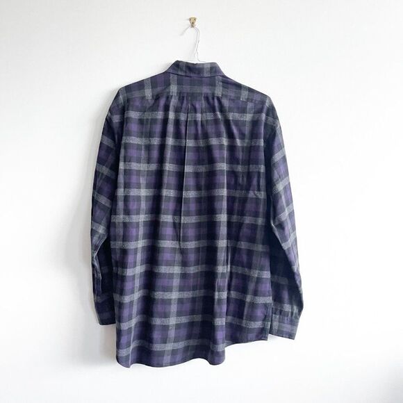 Ralph Lauren Men's Blake Plaid Shirt Long Sleeve Purple Black Gray Size Large - Picture 2 of 7